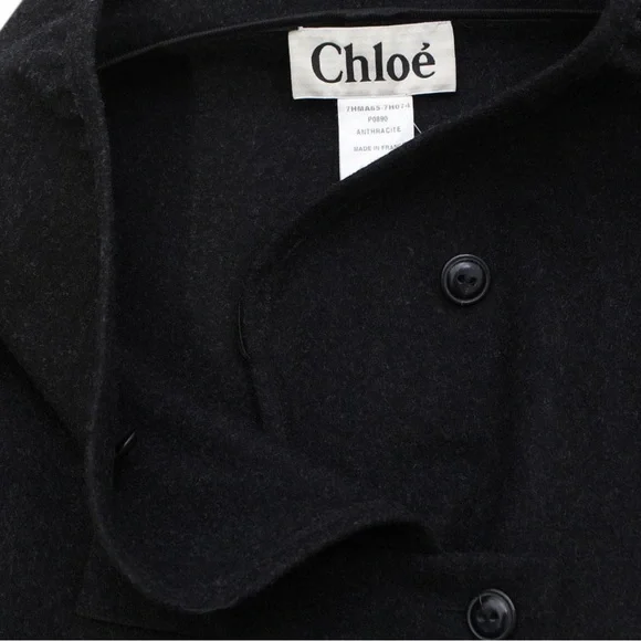 Chloé size 38 large 100% wool coat - Picture 4 of 4
